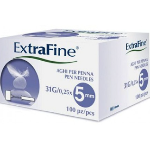 Icopiuma Extrafine Aghi Penna Insulina 31G 5mm - 100 Pezzi