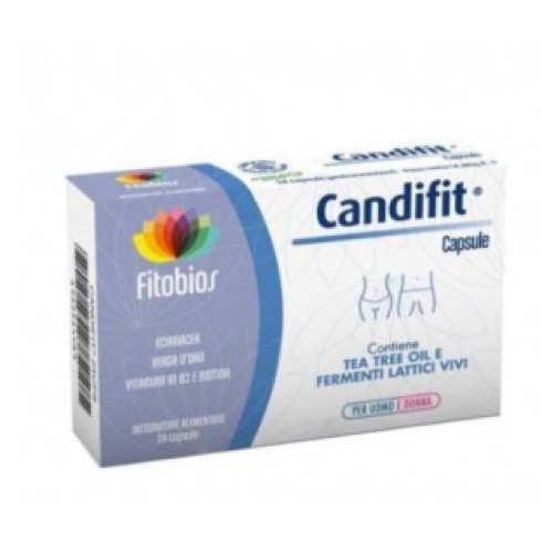 Candifit 24capsule Gastroresistenti Per Benessere Delle Mucose Intime E Delle Vie Urinarie, Equilibrio Della Flora Batterica Intestinale 