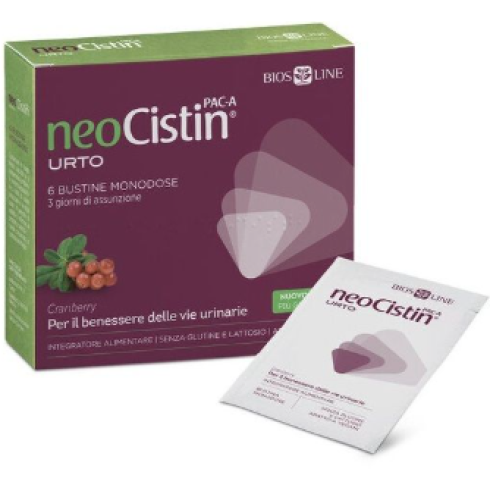 Neocistin Pac A Urto 6 bustine Ad Alto Titolo In Proantocianidine Di Tipo A Per Il Benessere Delle Vie Urinarie Neocistin Pac A Urto 6 bustine Ad Alto Titolo In Proantocianidine Di Tipo A Per Il Benessere Delle Vie Urinarie
