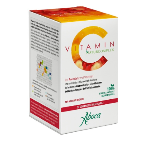 Vitamin C Naturcomplex 30compresse Integratore Naturale Di Vitamina C Da Estratto Di Acerola, Contribuisce Al Buon Funzionamento Del Sistema Immunitario