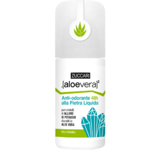 Aloevera2 Antiodorante Pietra Liquida Roll-On 50ml Pelli Sensibili, Intolleranti E Soggette Ad Arrossamenti