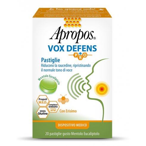 Apropos Vox Defens Pro 20 Pastiglie Mentolo Eucaliptolo Mucoadesivo Ad Effetto Barriera