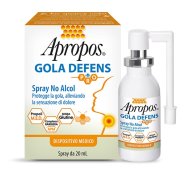 Apropos Gola Defens Spray No Alcol + Compresse effervescenti alla vitamina C - Per mal di gola e difese immunitarie
