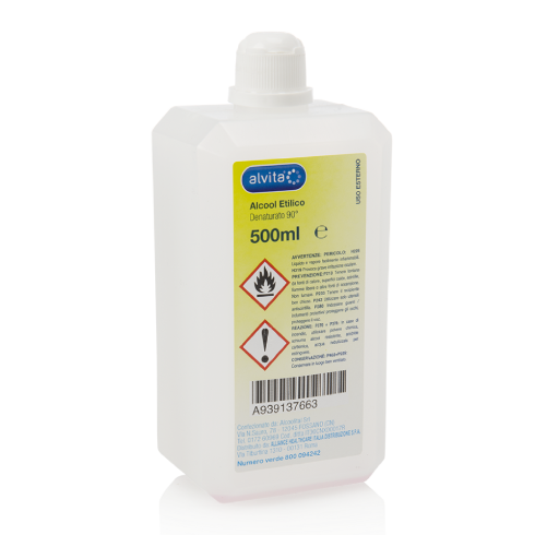 Alcool Etilico Denaturato 90° Confezione 500 Ml