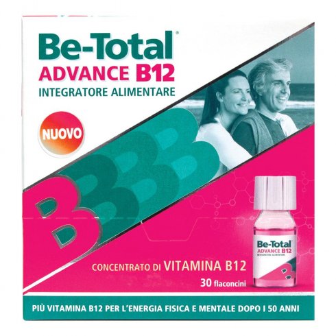 Be-Total Advance B12 30flaconcini Alto dosaggio Di Vitamina B12 Contro Stanchezza Ed Affaticamento