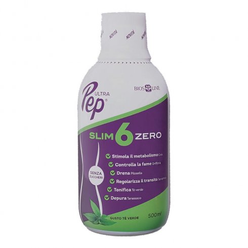 Ultra Pep Slim 6 Zero Tè Verde 500ml Per L’equilibrio Del Peso Corporeo Ed Il Controllo Del Senso Di Fame