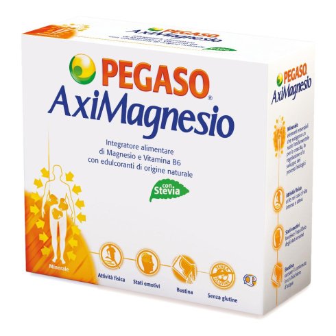 Aximagnesio 20bustine Per Riduzione Di Stanchezza E Spossatezza Con 8 Sali Di Magnesio Ad Alta Biodisponibilita'