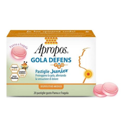 Apropos Gola Defens Pro 20past Junior Panna E Fragola Mucoadesivo Ad Effetto Barriera