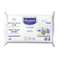 MUSTELA SALVIETTE ALL' ACQUA IN COTONE BIO confezione da 60 salviette