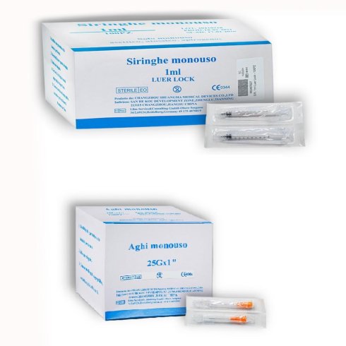 SIRINGA 1ML G25 LUER LOCK 100P