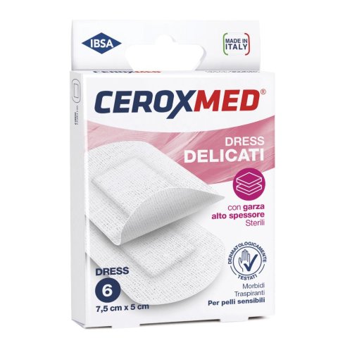 Ceroxmed Cerotti Compresse Dress Delicati 7,5x5cm 6Pezzi