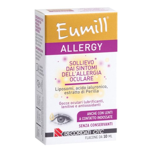 Recordati spa Eumill Allergy Gocce Oculari 10ml Per Trattamento Di Bruciore Rossore E Prurito Dell'occhio