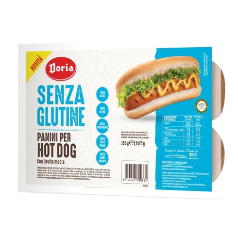 DORIA PANINI HOT DOG 2X75G