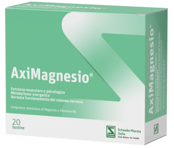 Aximagnesio 20bustine Per Riduzione Di Stanchezza E Spossatezza Con 8 Sali Di Magnesio Ad Alta Biodisponibilita'